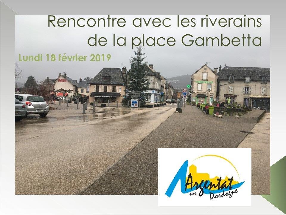 Echanges avec les riverains sur le réaménagement de la Place Gambetta