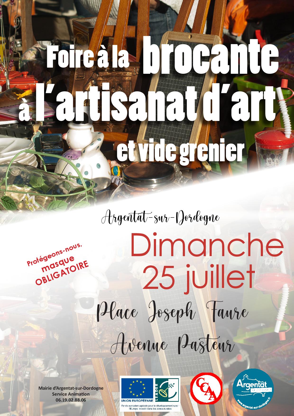 Inscription Brocante du 25 juillet 2021 Professionnels