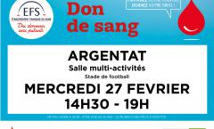 Don du sang mercredi 27 février